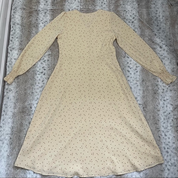 🌟HP🌟OvrSzd XS Oak+Fort Crème Floral Print Prairie Style Long Sleeve Maxi Dress - Picture 6 of 13